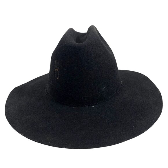 VTG Territorial Western Hat Spearfish SD - Black Rugged Rustic Western Hat - Picture 1 of 10